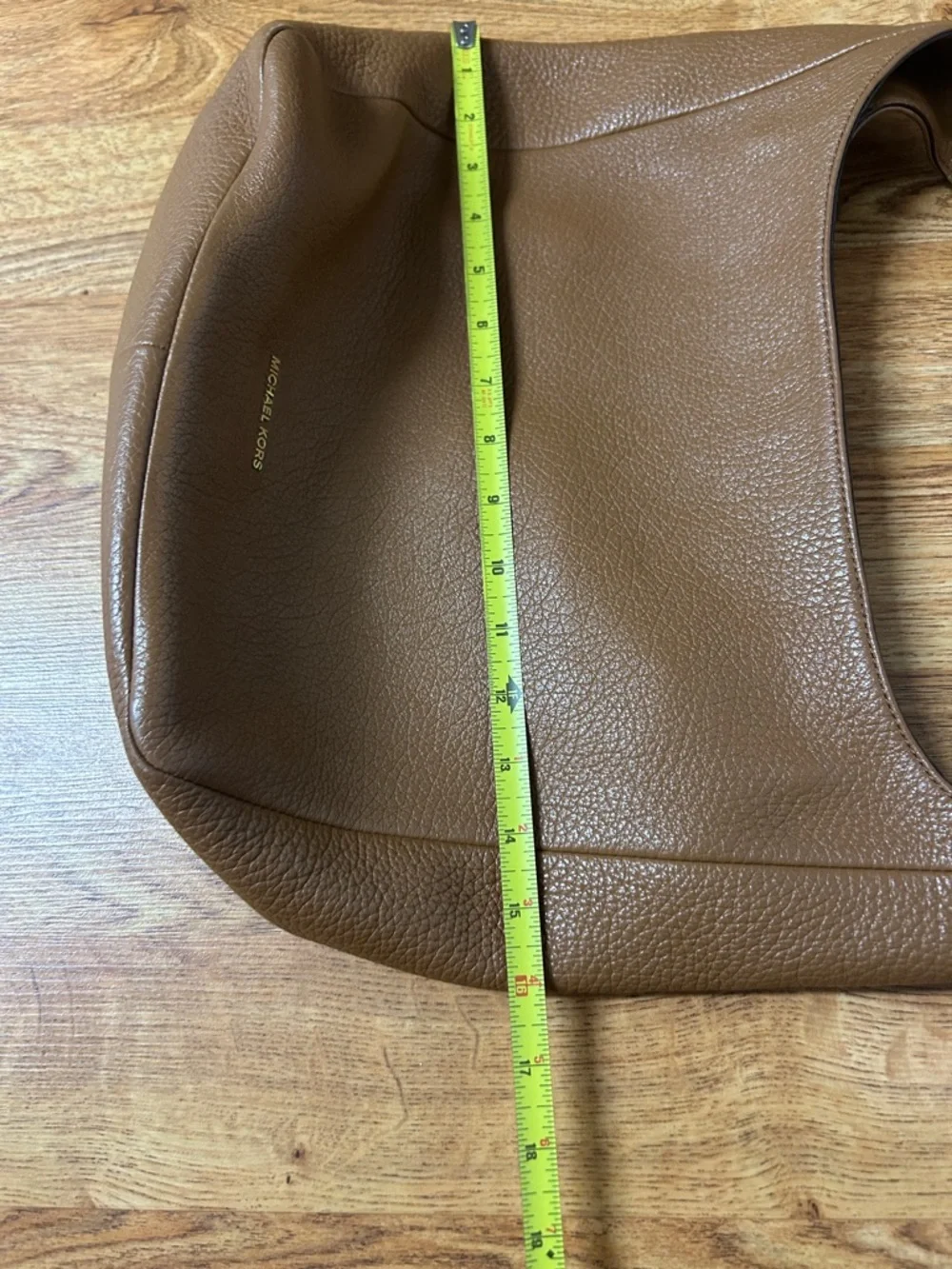 Michael Kors Classic Brown Leather Shoulder Hobo Bag - Picture 11 of 11